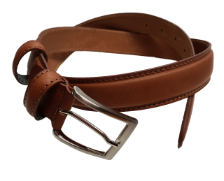 Kožený pásek 4cm - hnědý